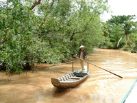 Mekong, sampans, 
